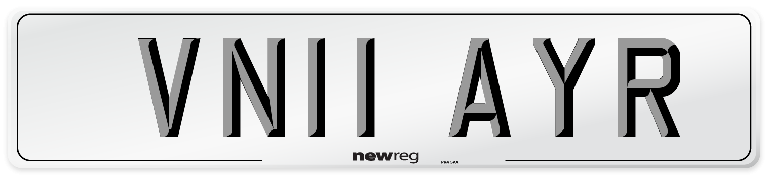 VN11 AYR Number Plate from New Reg